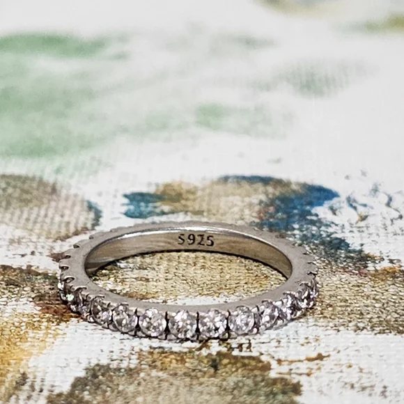 Ring, Anniversary Band Sterling - Picture 2 of 4